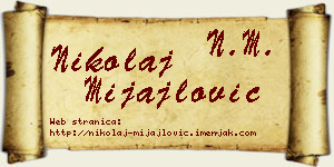 Nikolaj Mijajlović vizit kartica